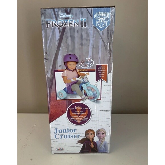 Disney Frozen II 2 Fly Wheels 10" Junior Cruiser Ride On Tricycle Sounds - Picture 4 of 11